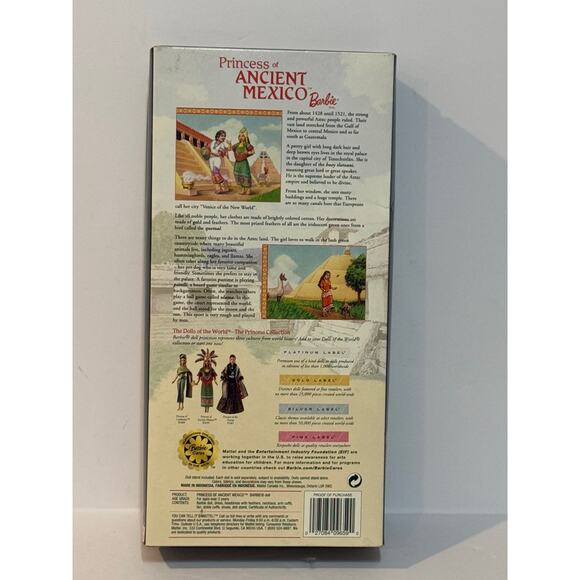 Barbie Princess of Ancient Mexico Dolls of the World Pink Label - Picture 5 of 8